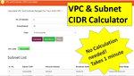 12. One click Calculate VPC and Subnet CIDR Ranges 🕸💻🧮